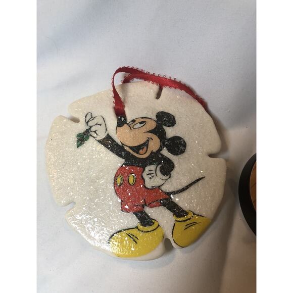 Disney Mickey Mouse Large Sand Dollar And Minnie Mouse Photo Holder Resin Wire - Picture 2 of 5